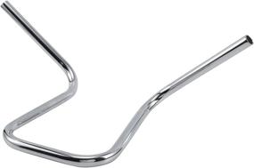 img 2 attached to 🚲 Enhance Comfort and Style with 14'' Rise 1'' 25mm Round Ape Hanger Handlebar in Universal Chrome