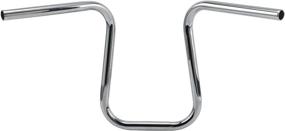 img 4 attached to 🚲 Enhance Comfort and Style with 14'' Rise 1'' 25mm Round Ape Hanger Handlebar in Universal Chrome