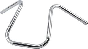 img 1 attached to 🚲 Enhance Comfort and Style with 14'' Rise 1'' 25mm Round Ape Hanger Handlebar in Universal Chrome