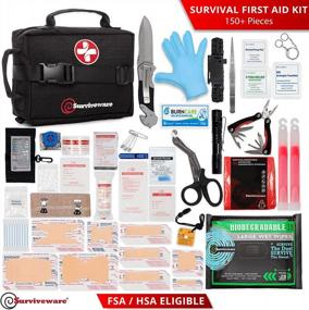 img 3 attached to Be Prepared For Anything: Surviveware'S Outdoor First Aid Kit With MOLLE Compatibility & Labeled Compartments For Hiking, Camping And Backpacking