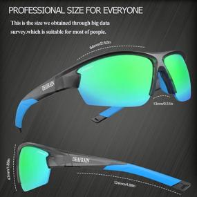 img 2 attached to Поляризованные спортивные солнцезащитные очки DEAFRAIN: максимальная защита глаз для активных мужчин и женщин