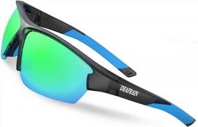 img 4 attached to Поляризованные спортивные солнцезащитные очки DEAFRAIN: максимальная защита глаз для активных мужчин и женщин