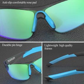 img 1 attached to Поляризованные спортивные солнцезащитные очки DEAFRAIN: максимальная защита глаз для активных мужчин и женщин