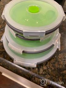 img 5 attached to Reusable Collapsible Food Storage Containers With Airtight Lids - Set Of 4