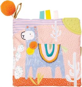 img 4 attached to 🦙 Optimized Manhattan Toy Llama Soft Activity Book for Babies: Includes Squeaker, Crinkle Paper, and Safe Mirror
