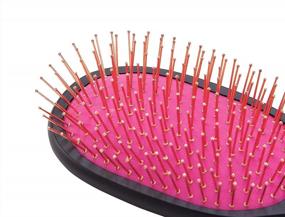 img 2 attached to Designer Sculpt Paddle Hair Brush With Copper Bristles For All Hair Types - Long Hairbrush For Thick, Thin, Curly, Straight, And Wavy Hair By Cricket Copper Clean