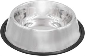 img 4 attached to Fuzzy Puppy Pet Products Non-Tip Dish: Enhanced with Rubber Base for Stability