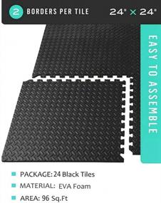 img 1 attached to 24'' X 24'' EVA Foam Floor Tiles: BEAUTYOVO Puzzle Exercise Mat With 12/24 Interlocking Mats For Gym Equipment Protection