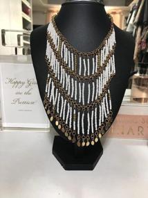img 2 attached to 💎 Stylish Black Faux Leather Bust Necklace Display - Ideal for Jewelry Organization and Storage