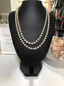 img 1 attached to 💎 Stylish Black Faux Leather Bust Necklace Display - Ideal for Jewelry Organization and Storage