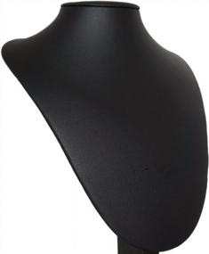 img 4 attached to 💎 Stylish Black Faux Leather Bust Necklace Display - Ideal for Jewelry Organization and Storage