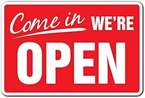 img 2 attached to Welcome Customers: 8" X 12" Plastic Sign From SignMission Says 'Come In We'Re Open'!