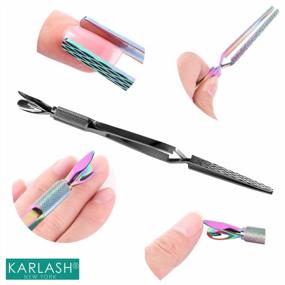 img 3 attached to Karlash Multi-Function Stainless Steel Manicure Nail Art Tool Pincher Cuticle Pusher Acrylic Nail Shaping Tweezers (Silver)