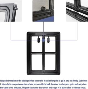 img 2 attached to 🐾 Magnetic Automatic Lockable Pet Dog Cat Screen Door - Sliding Door for Inside, 12x16 Inches