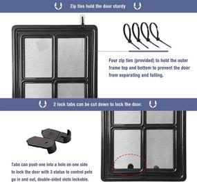 img 1 attached to 🐾 Magnetic Automatic Lockable Pet Dog Cat Screen Door - Sliding Door for Inside, 12x16 Inches