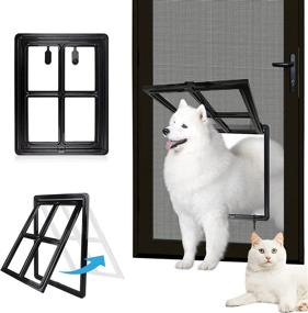 img 4 attached to 🐾 Magnetic Automatic Lockable Pet Dog Cat Screen Door - Sliding Door for Inside, 12x16 Inches