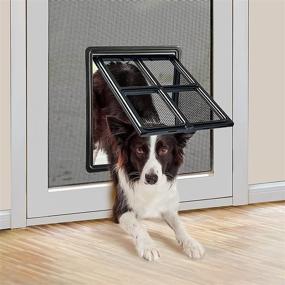 img 3 attached to 🐾 Magnetic Automatic Lockable Pet Dog Cat Screen Door - Sliding Door for Inside, 12x16 Inches