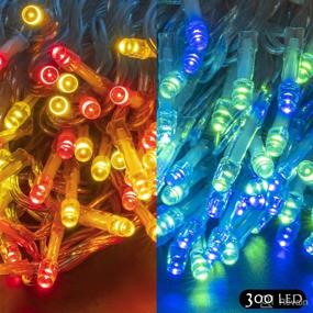 img 3 attached to FONPENY 300 LED Waterproof Indoor/Outdoor String Lights, 100 FT Plug-in with 8 Modes for Halloween Thanksgiving Christmas Garden Decoration, Multicolored