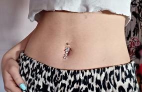 img 2 attached to Hypoallergenic Surgical Steel Belly Button Rings For Women: MODRSA’S Belly Rings Collection