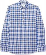 👔 classic and stylish: goodthreads slim fit long sleeve tartan oxford men's shirts logo