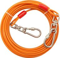 🐕 premium 20 feet dog tie out cable for medium to large dogs | heavy-duty cable for outdoor freedom | ideal dog chain for backyards and yards | supports dogs up to 120 pounds logo