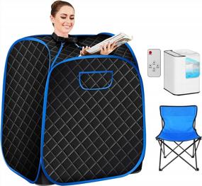 img 4 attached to Experience Ultimate Relaxation With Himimi'S New Upgraded Foldable Steam Sauna - 2.5L Capacity, Portable, And Remote-Controlled Chair Included!