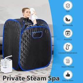 img 3 attached to Experience Ultimate Relaxation With Himimi'S New Upgraded Foldable Steam Sauna - 2.5L Capacity, Portable, And Remote-Controlled Chair Included!
