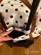 img 1 attached to Canvas Polka Dot Weekender Bag For Women - Duffle Bag With Shoe Compartment - Perfect Christmas Gift For Her In Blue review by Michael Daniels