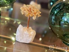 img 6 attached to Rose Quartz Crystal Bonsai Money Tree With Fluorite Base For Wealth And Luck