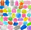 45pcs mochi squishys toys - 2nd gen glitter animal stress relief for kids & adults | party favors, treasure box prize, valentine prizes & easter egg fillers logo