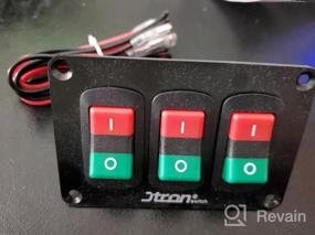 img 5 attached to DC 12V Universal Car Switch Panel, Jtron 3-In-1 Racing Car Rocker Switch Panel Combination Toggle Switch Ignition On Off Engine Start Push Button For RV Yacht Modification(12V 20A/Red+Green+Blue)