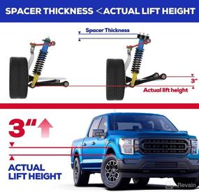 img 1 attached to 🔧 KSP 3-Inch Level Lift Kits for Ford F150 2004-2022, 3-Inch Front Leveling Lift Kits: Compatible with Ford Expedition 2003-2018, Lincoln Mark LT 2005-2008. Aluminum Forged Strut Spacer to Raise the Truck by 3 Inches (Package of 2)