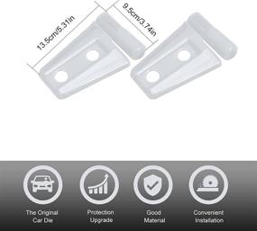 img 2 attached to 🔵 2PCS White Hood Hinge Cover Trim Accessories for Jeep Wrangler JK & Unlimited 2007-2018
