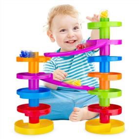 img 3 attached to Educational Ball Drop Activity Playset - Advanced Spiral Swirl Ramp Bridge For Toddlers