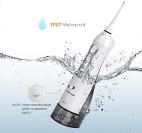 img 1 attached to Mornwell Water Flosser Cordless - 330ML Tank, 4 Jet Tips & 3 Modes For Braces Care & Teeth Cleaning!
