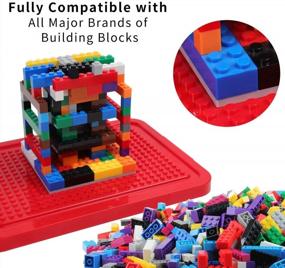 img 1 attached to Burgkidz Building Bricks 568 Pieces Toys, Classic Building Blocks Includes Wheels, Door, Window, Compatible Bulk Block With Storage Box And Baseplate, STEM Educational Gift For Kids 3+ Year