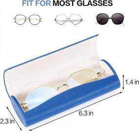 img 3 attached to Protect Your Glasses In Style With Vemiss Hard Shell Eyeglasses Case - Lightweight And Portable For Men And Women