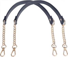 img 4 attached to Beaulegan Purse Chain Handles - Microfiber Leather - Replacement For Shoulder Bag Or Handbag 23.6 Inch Long (2 PCS/Gold)