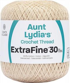 img 3 attached to 🧶Пряжа Coats Crochet "Тетушка Лидия" экстрафинный хлопковый нить размер 30 - Натуральный оттенок 180-226