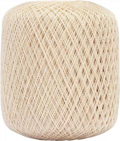 img 2 attached to 🧶Пряжа Coats Crochet "Тетушка Лидия" экстрафинный хлопковый нить размер 30 - Натуральный оттенок 180-226