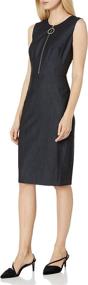 img 2 attached to 👗 Stunning Sleeveless Sheath Dresses for Women by Calvin Klein