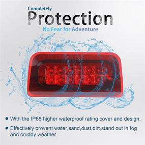 img 2 attached to High-Quality Third Brake Light: Perfect Fit for 1994-2004 Chevy s10 🚨 S-10 GMC Sonoma Regular Cab or Crew Cab, Red Housing & Light