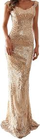 img 4 attached to Shoulder Backless Length Sequin Evening Women's Clothing in Dresses
