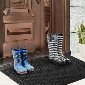 img 3 attached to Upgrade Your Entryway With Mibao'S Skid-Resistant Welcome Mat - Perfect For Outdoor And Indoor Use - Large Size, Durable And Stylish In Classic Black - 36" X 60