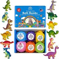 погрузитесь в веселье с 6 бомбочками для ванн для детей - с игрушками-сюрпризами в виде динозавров и забавными сюрпризами в виде динозавров внутри логотип