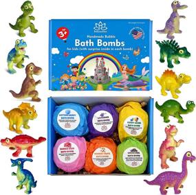 img 4 attached to Погрузитесь в веселье с 6 бомбочками для ванн для детей - с игрушками-сюрпризами в виде динозавров и забавными сюрпризами в виде динозавров внутри