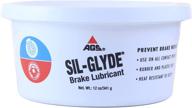 🔧 enhanced ags sil-glyde 12 oz tub: silicone brake assembly lubricant for disc brake squeal elimination - moisture resistant, heat resistant, rust and corrosion protection logo