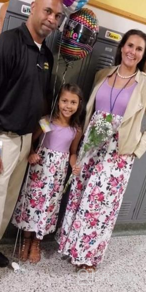 img 1 attached to Stylish Casual Floral Maxi Dress: Mommy 🌸 and Me Matching Outfits for a Fashionable Summer review by Jaime Pulley