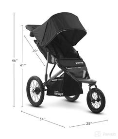 img 1 attached to 🏃 Joovy Zoom 360 Ultralight Jogging Stroller with Large Canopy, Lightweight Jogger, Extra Large Air-Filled Tires in Black