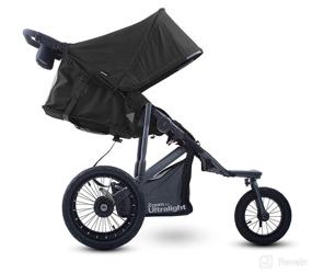 img 3 attached to 🏃 Joovy Zoom 360 Ultralight Jogging Stroller with Large Canopy, Lightweight Jogger, Extra Large Air-Filled Tires in Black